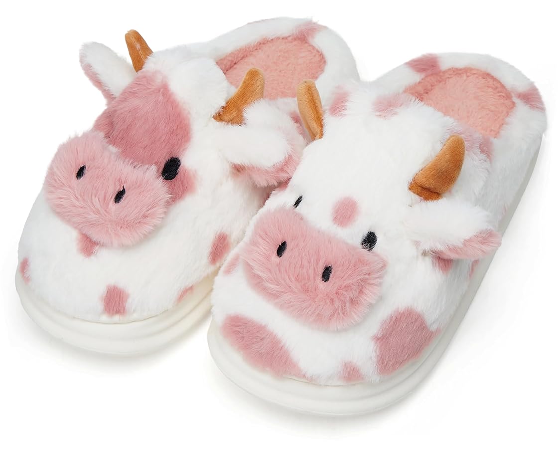 Pink Benny & Mabel Cow Slippers
