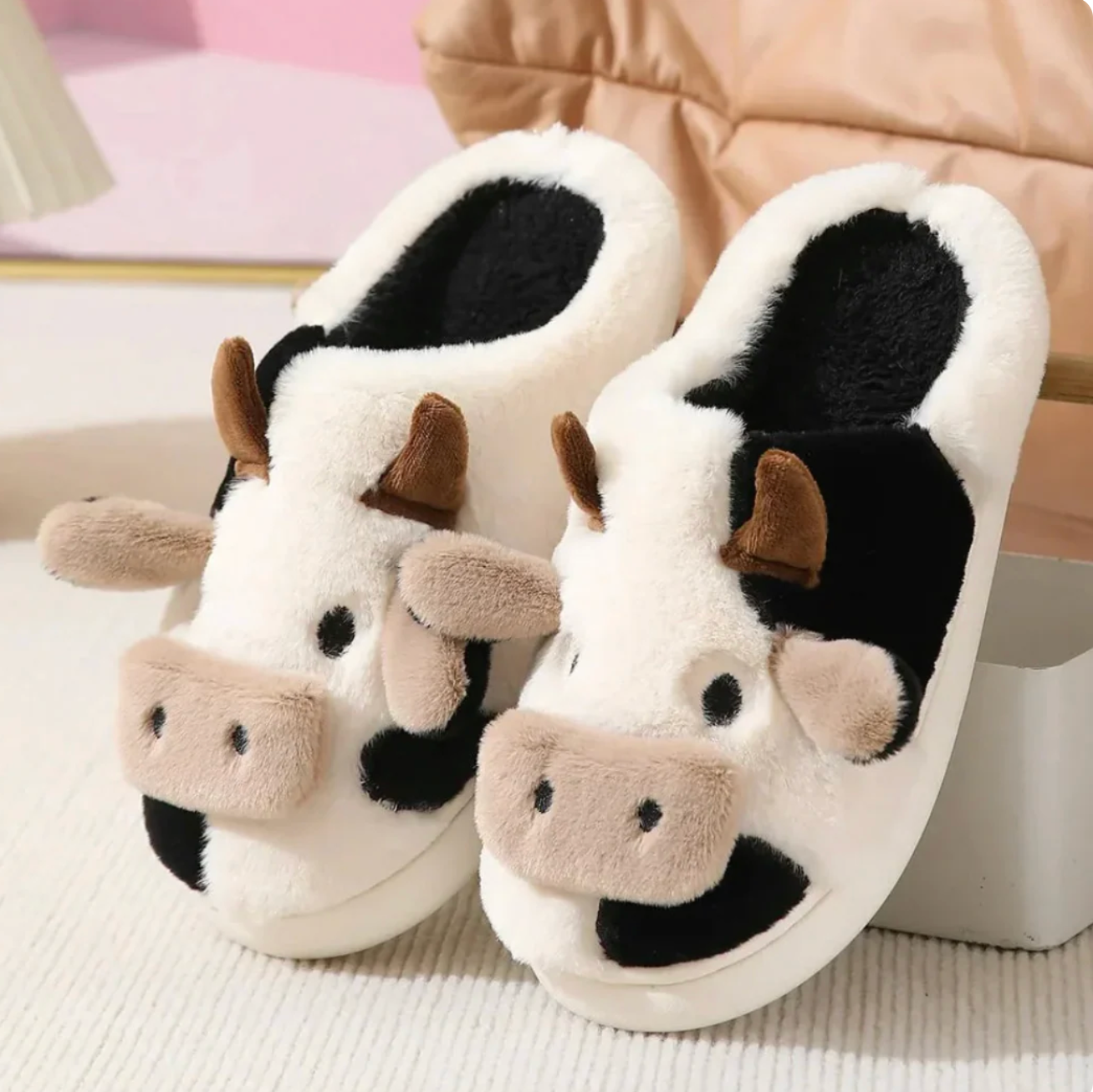 Benny & Mabel Cow Slippers